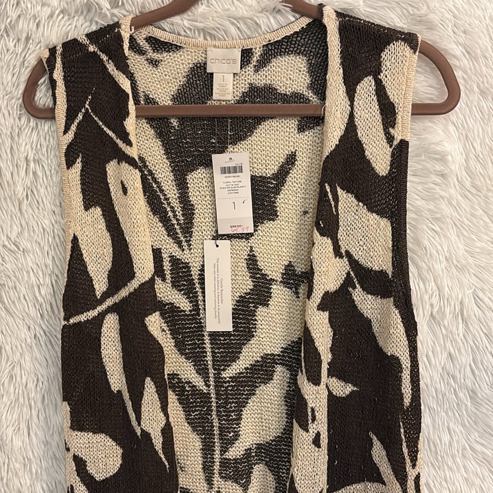 NWT Chicos Knit Sweater Vest Size Medium - Picture 3 of 8